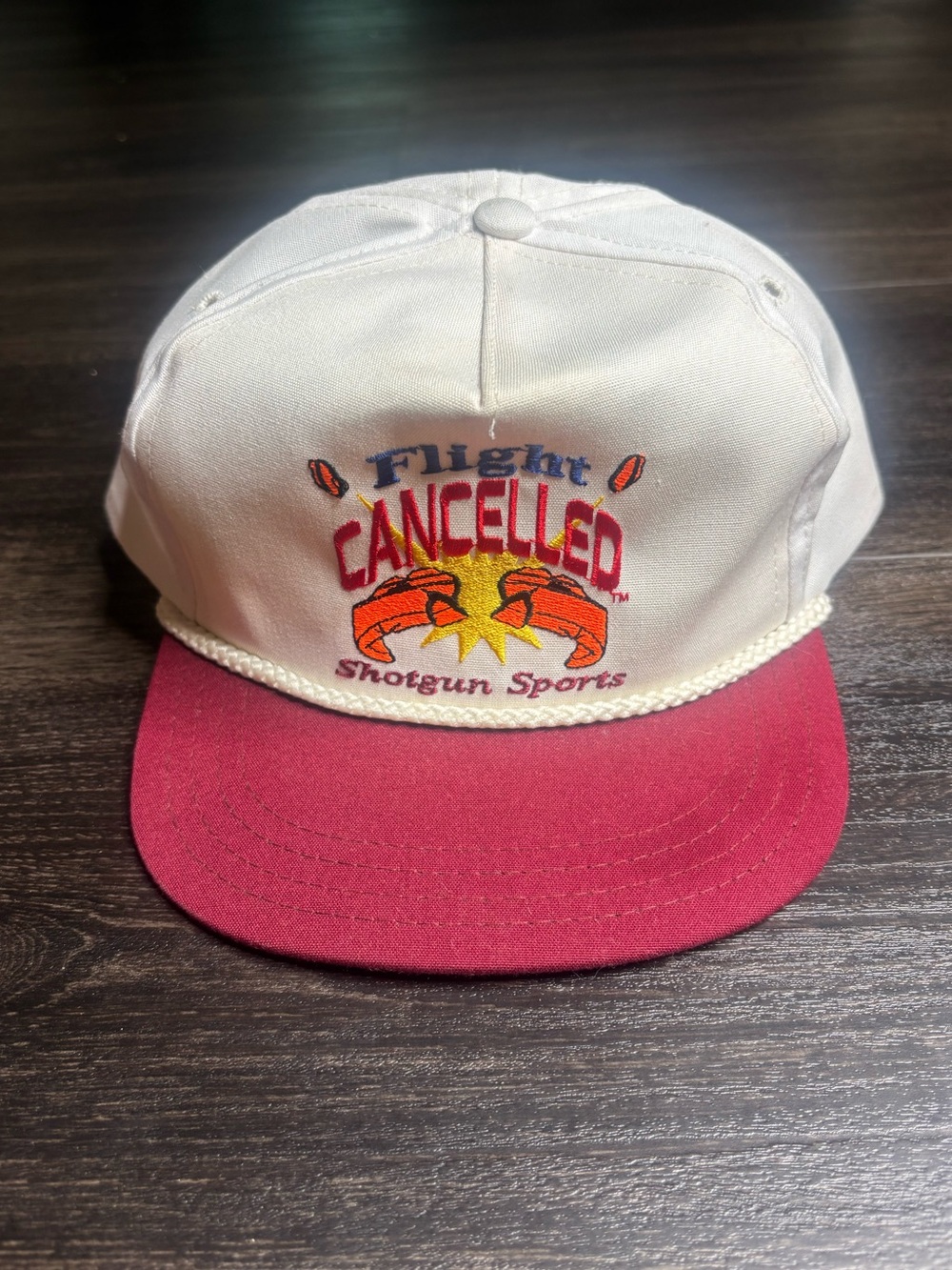 Vintage Flight Cancelled Shot Gun Sports Strap Back Hat Hunting